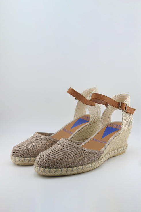 Verbenas Suede Espadrille Wedge Sandals